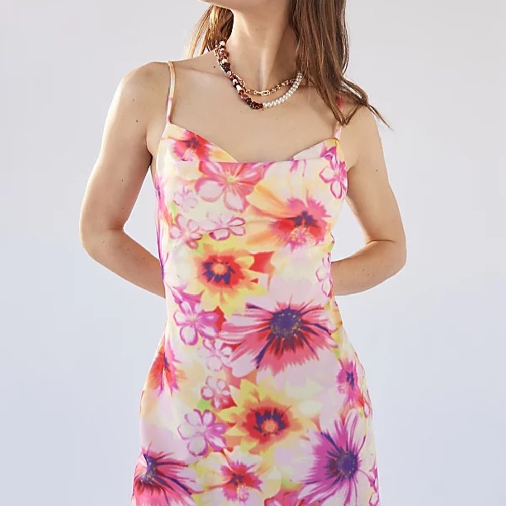 Urban Outfitters Pink Slip Dress Spaghetti Strap Mini